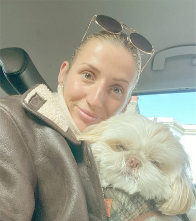 Tash and her dog Pig